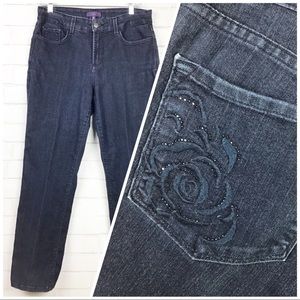 Not Your Daughters Jeans with embroidered pockets
